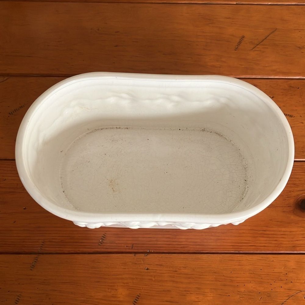 Vintage Porcelain Plant Box Planter Vase Trough Vase - Picture 2 of 5